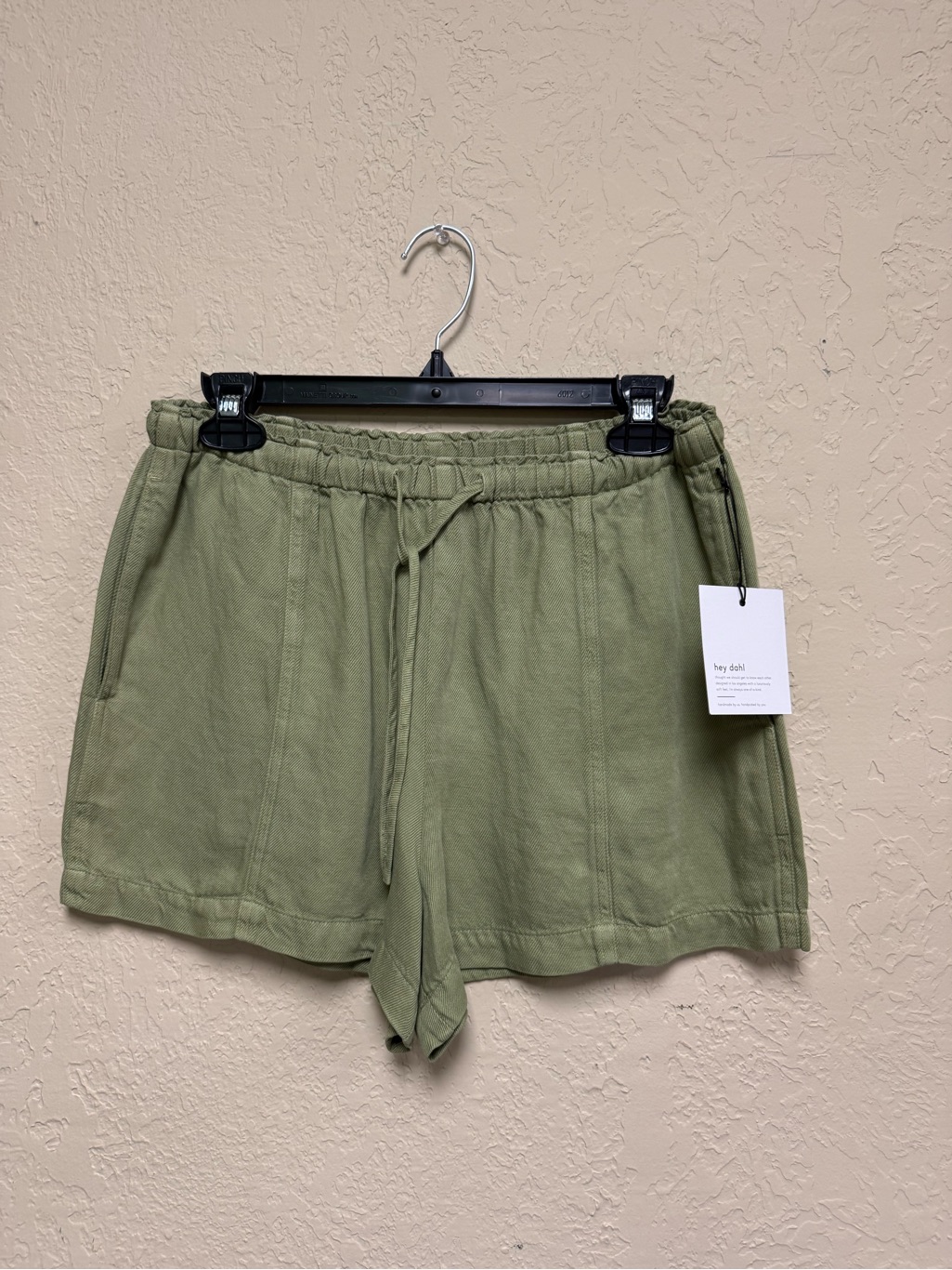 Women’s Olive Green Elastic Waist Shorts